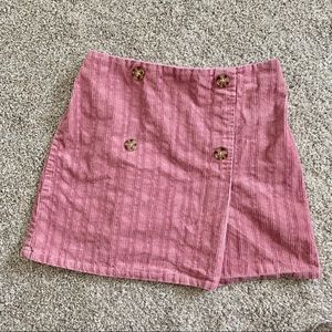 Pink corduroy mini Skirt - wild fable XS